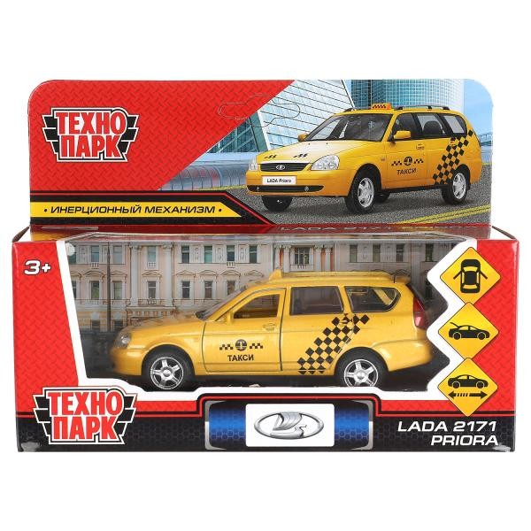 Модель PRIORAWAG-12TAX-YE LADA PRIORA Такси желтый Технопарк  в коробке