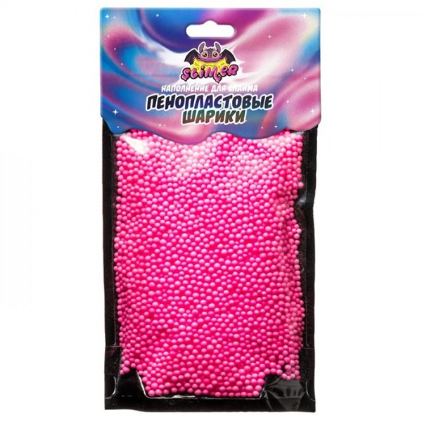 Наполнение для слайма Пенопластовые шарики 2мм.Розовый SSS30-02 ТМ Slimer