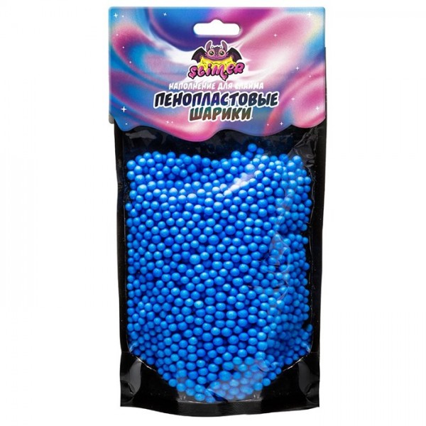 Наполнение для слайма Пенопластовые шарики 4мм.Голубой SSS30-10 ТМ Slimer
