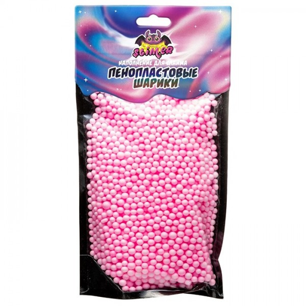 Наполнение для слайма Пенопластовые шарики" 4мм.Розовый пастель SSS30-12 ТМ" Slimer""