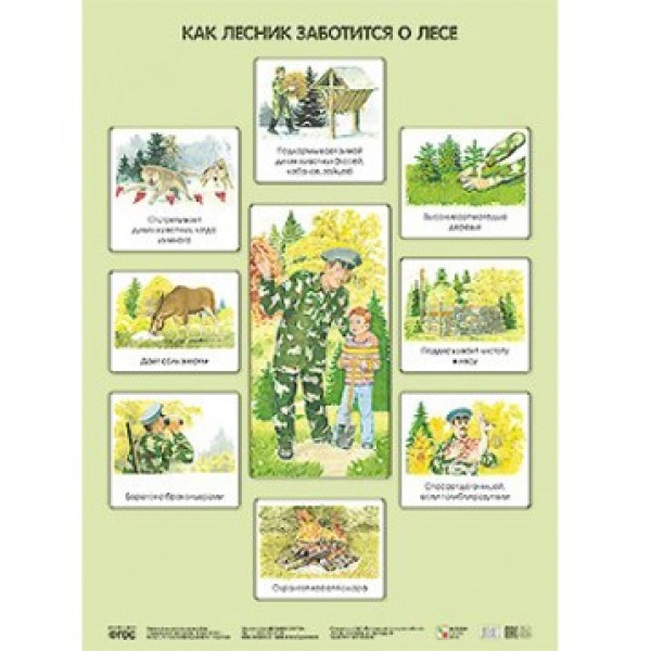 Плакат 978-5-43150-637-6 Как лесник заботится о лесе