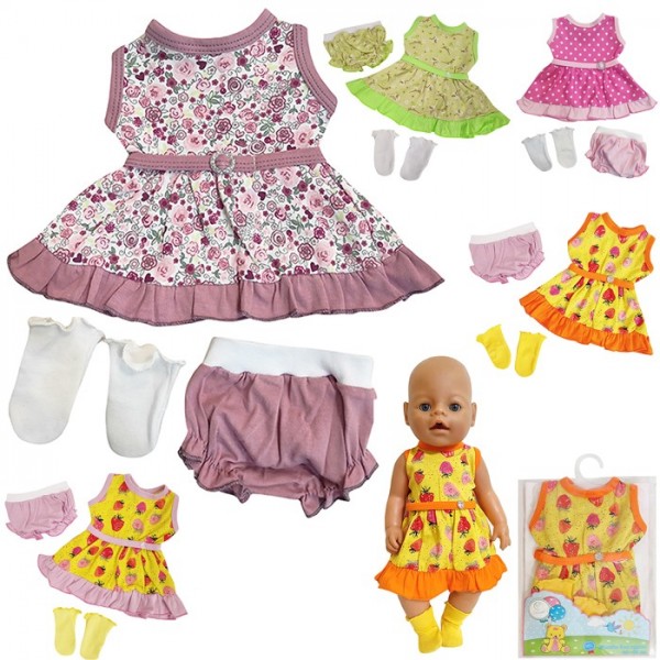 Одежда для куклы Платье,трусики,носочки 106