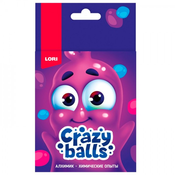 Набор Химические опыты.Crazy Balls Розовый, голубой и фиолетовый шарики Оп-100