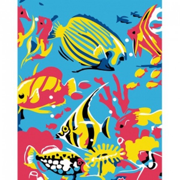 Набор для творчества Роспись по номерам Рыбки в океане 40*50 см E145