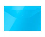 Папка-конверт на кнопке OfficeSpace  А4, 120мкм, синяя 281220