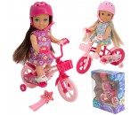 Кукла малышка Miss Kapriz4605YS Маленькая модница на велосипеде в кор.