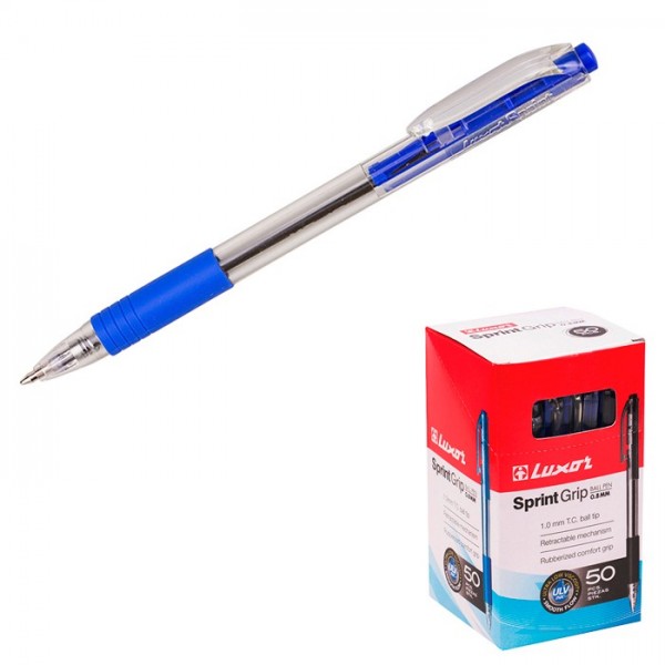 Ручка шарик Luxor Stick Neon 1,0мм ассорти 1230/48BX 31500