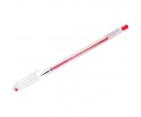 Ручка гелевая красная 0,5мм Crown Hi-Jell  HJR-500B 208926